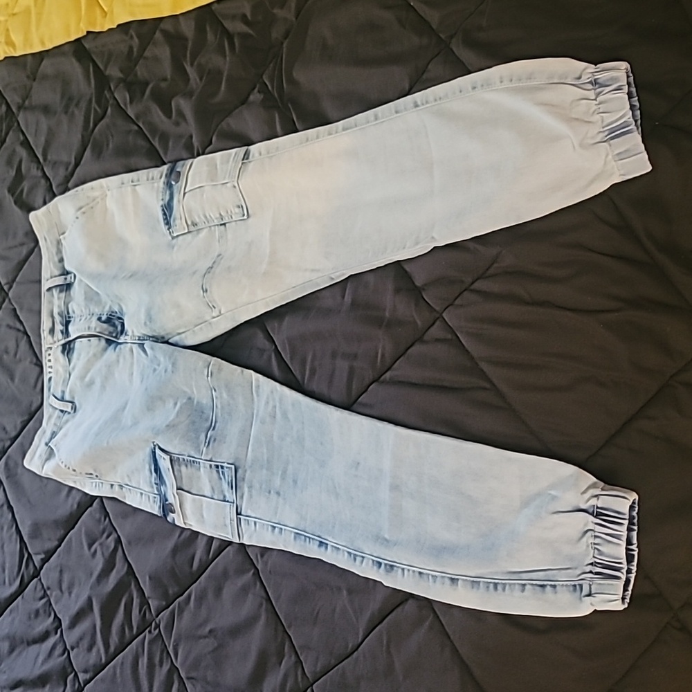 Denim cargo pants